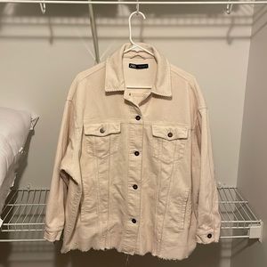 CREAM CORDUROY OVERSHIRT/JACKET, LARGE